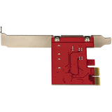 STARTECH SATA PCIe Card - 2 Port PCIe SATA Expansion Card - 6Gbps - Full|Low Profile - PCI Express to SATA Adapter|Controller - ASM1062R SATA RAID - PCIe to SATA Converter (2P6GR-PCIE-SATA-CARD) (2P6GR-PCIE-SATA-CARD)