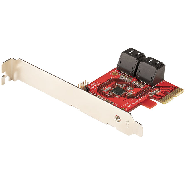 STARTECH SATA PCIe Card - 4 Port PCIe SATA Expansion Card - 6Gbps - Low Profile Bracket - Stacked SATA Connectors - ASM1164 Non-Raid - PCI Express to SATA Converter (4P6G-PCIE-SATA-CARD) (4P6G-PCIE-SATA-CARD)