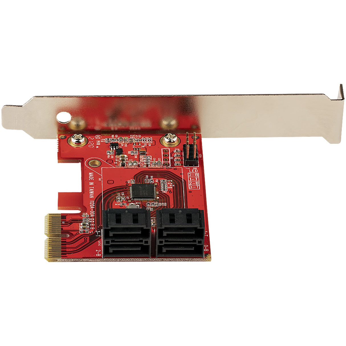 STARTECH SATA PCIe Card - 4 Port PCIe SATA Expansion Card - 6Gbps - Low Profile Bracket - Stacked SATA Connectors - ASM1164 Non-Raid - PCI Express to SATA Converter (4P6G-PCIE-SATA-CARD) (4P6G-PCIE-SATA-CARD)