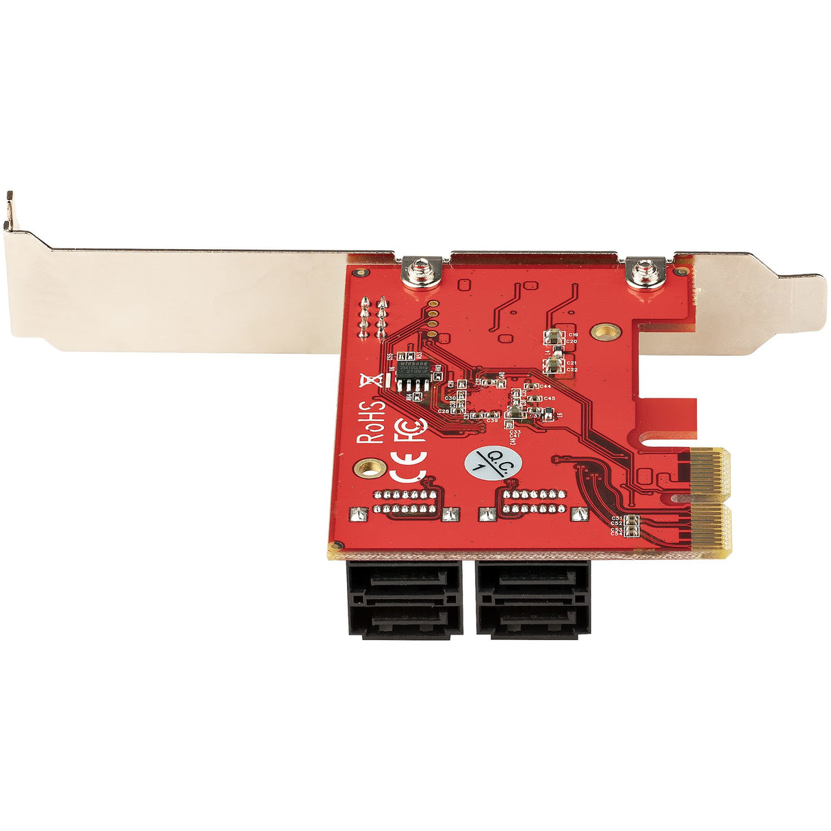 STARTECH SATA PCIe Card - 4 Port PCIe SATA Expansion Card - 6Gbps - Low Profile Bracket - Stacked SATA Connectors - ASM1164 Non-Raid - PCI Express to SATA Converter (4P6G-PCIE-SATA-CARD) (4P6G-PCIE-SATA-CARD)