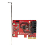 STARTECH SATA PCIe Card - 4 Port PCIe SATA Expansion Card - 6Gbps - Low Profile Bracket - Stacked SATA Connectors - ASM1164 Non-Raid - PCI Express to SATA Converter (4P6G-PCIE-SATA-CARD) (4P6G-PCIE-SATA-CARD)