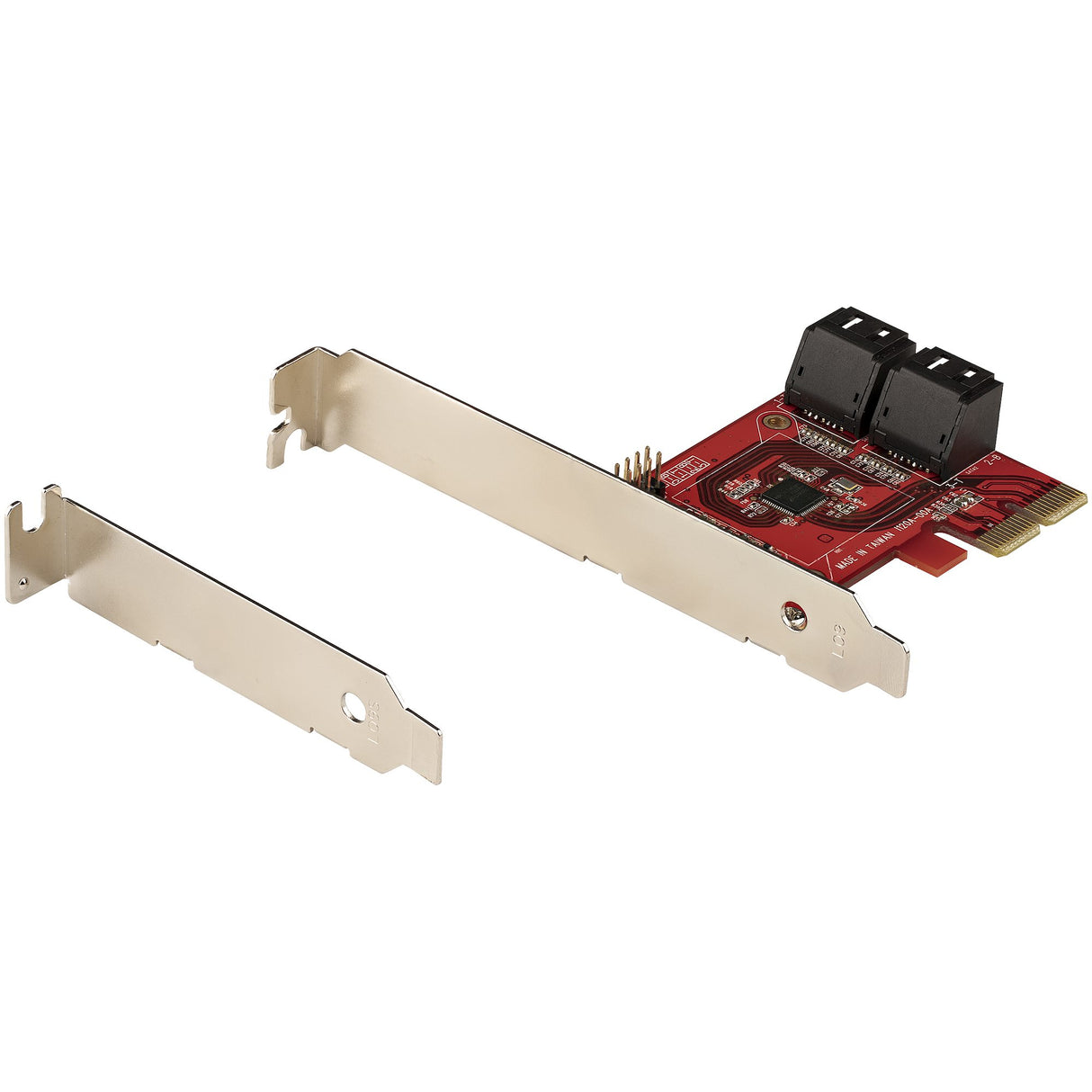 STARTECH SATA PCIe Card - 4 Port PCIe SATA Expansion Card - 6Gbps - Low Profile Bracket - Stacked SATA Connectors - ASM1164 Non-Raid - PCI Express to SATA Converter (4P6G-PCIE-SATA-CARD) (4P6G-PCIE-SATA-CARD)