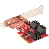 STARTECH SATA PCIe Card - 6 Port PCIe SATA Expansion Card - 6Gbps - Low|Full Profile - Stacked SATA Connectors - ASM1166 Non-Raid - PCI Express to SATA Converter (6P6G-PCIE-SATA-CARD) (6P6G-PCIE-SATA-CARD)