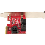 STARTECH SATA PCIe Card - 6 Port PCIe SATA Expansion Card - 6Gbps - Low|Full Profile - Stacked SATA Connectors - ASM1166 Non-Raid - PCI Express to SATA Converter (6P6G-PCIE-SATA-CARD) (6P6G-PCIE-SATA-CARD)