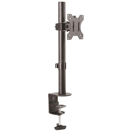 STARTECH Single Monitor Desk Mount - Single Screen Heavy Duty Pole Mount for up to 8kg VESA Compatible Displays - Ergonomic Height Adjustable Monitor Arm Mount - Desk Clamp|Grommet (ARMPIVOTV2) (ARMPIVOTV2)