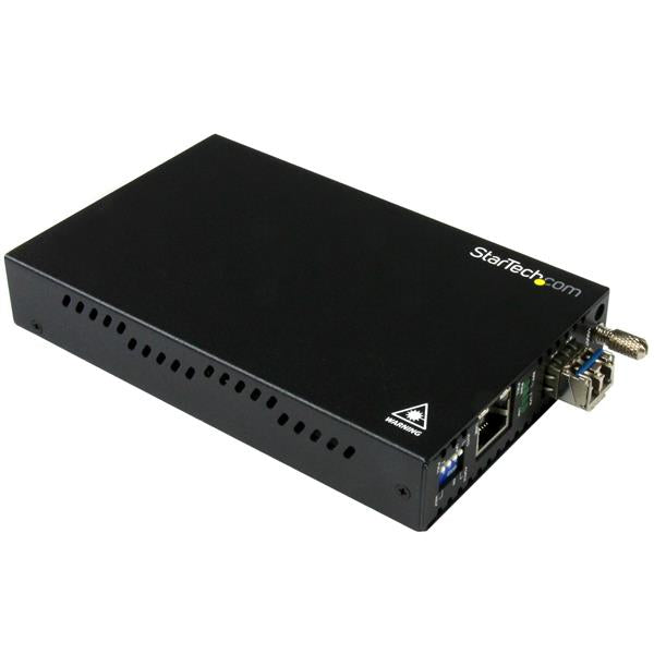 STARTECH Singlemode (SM) LC Fiber Media Converter for 1Gbe Network - 10km - Gigabit Ethernet - 1310nm - with SFP Transceiver (ET91000SM10) (ET91000SM10)