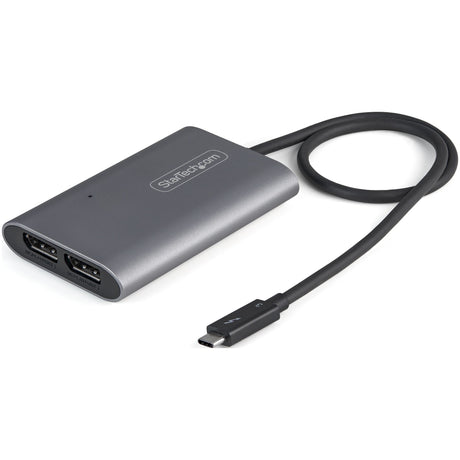 STARTECH Thunderbolt 3 to Dual DisplayPort Adapter DP 1.4 - Dual 4K 60Hz or Single 8K|5K Thunderbolt 3 to DP Adapter - TB3 to 2x DisplayPort Monitor Video Display Adapter - Mac|Windows (TB32DP14) (TB32DP14)