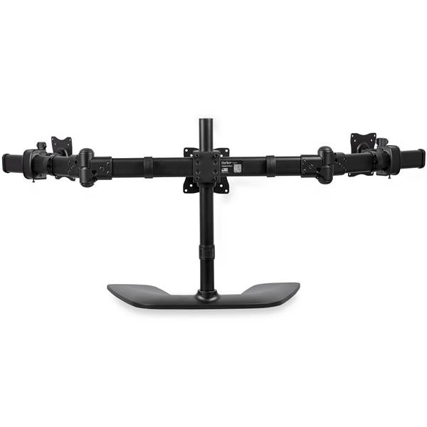 STARTECH Triple Monitor Stand - Articulating - For Monitors 13” to 27” Adjustable VESA Computer Monitor Stand for 3 Monitor Setup - Steel - Black (ARMBARTRIO2) (ARMBARTRIO2)
