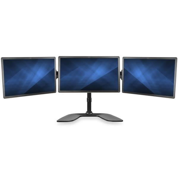 STARTECH Triple Monitor Stand - Articulating - For Monitors 13” to 27” Adjustable VESA Computer Monitor Stand for 3 Monitor Setup - Steel - Black (ARMBARTRIO2) (ARMBARTRIO2)