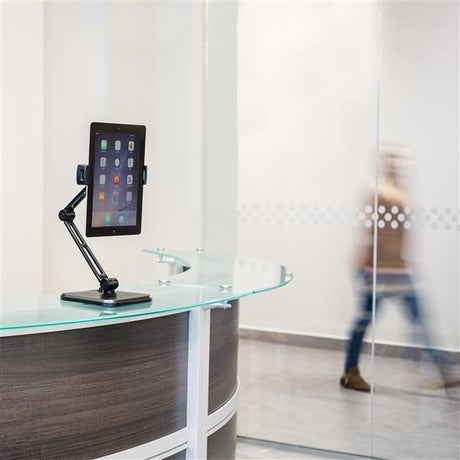 STARTECH Universal Tablet Stand - Portable Tablet Stand w| Optional Wallmount Base - Adjustable Pivoting Tablet Stand (ARMTBLTDT) (ARMTBLTDT)