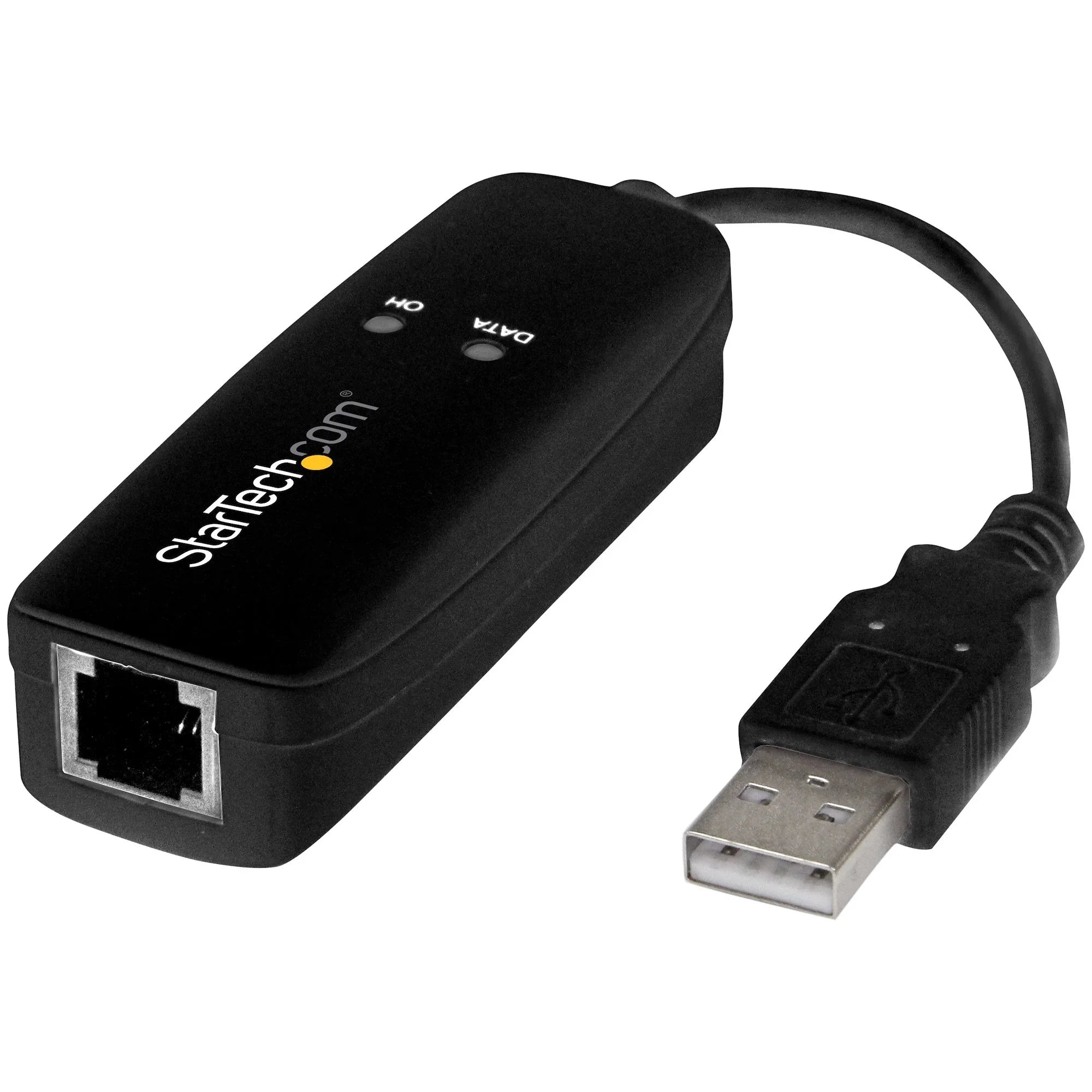 STARTECH USB 2.0 Fax Modem - 56K External Hardware Dial Up V.92 Modem ...
