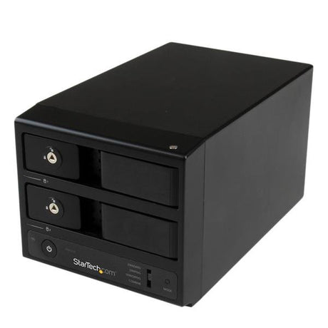 STARTECH USB 3.0 | eSATA Dual-Bay Trayless 3.5” SATA III Hard Drive Enclosure with UASP | 2-Bay SATA 6 Gbps Hot-Swap HDD Enclosure (S352BU33RER)