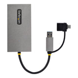 STARTECH USB 3.0 or USB-C to Dual HDMI Adapter for Windows & macOS | 2x HDMI Displays (1x 4K30Hz | 1x 1080p) | Integrated USB-A to C Dongle | 4in|11cm Cable (107B-USB-HDMI) (107B-USB-HDMI)