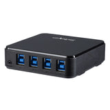 STARTECH USB 3.0 Peripheral Sharing Switch - 4 USB 3.0 (5Gbps) x 4 Computers - Mac | Windows | Linux - USB A|B Switch - USB Switch (HBS304A24A) (HBS304A24A)