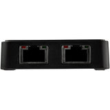 STARTECH USB 3.0 to Dual Port Gigabit Ethernet Adapter NIC w| USB Port - USB 3 Gigabit LAN Network Adapter - 10|100|100 (USB32000SPT)