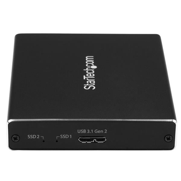 STARTECH USB 3.1 SSD Enclosure | 10 Gbps | Aluminum | External Hard Drive Enclosure | M.2 to SATA | Raid Drive Enclosure (SM22BU31C3R)
