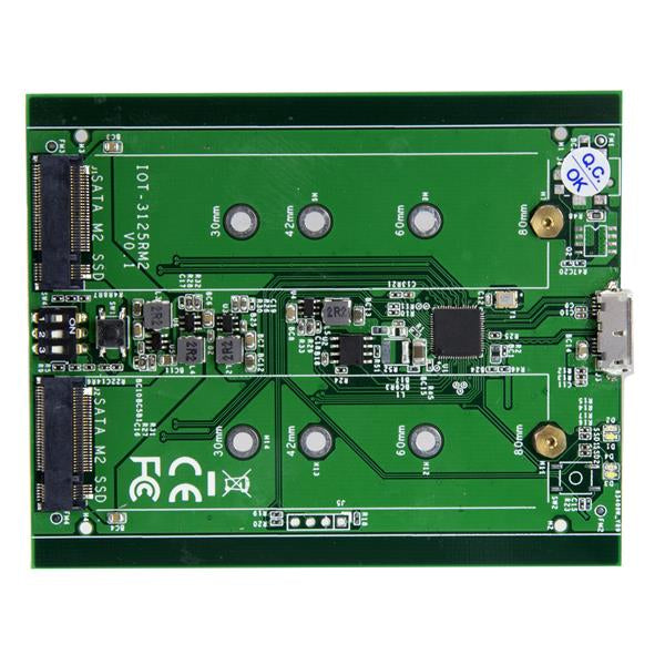 STARTECH USB 3.1 SSD Enclosure | 10 Gbps | Aluminum | External Hard Drive Enclosure | M.2 to SATA | Raid Drive Enclosure (SM22BU31C3R)