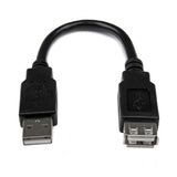 STARTECH USB A|USB A | M|F | 1.5m | 480 Mbit|s | Black (USBEXTAA6IN)