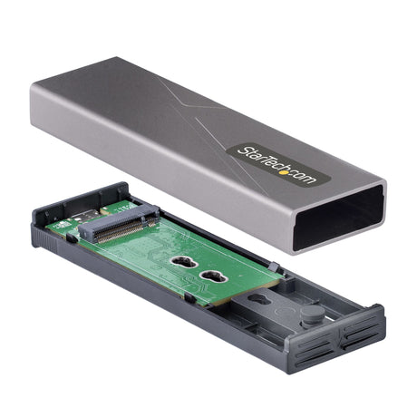 STARTECH USB-C 10Gbps to M.2 NVMe or M.2 SATA SSD Enclosure - Tool-free External M.2 PCIe|SATA NGFF SSD Aluminum Case - USB Type-C&A Host Cables - Supports 2230|2242|2260|2280 (M2-USB-C-NVME-SATA) (M2-USB-C-NVME-SATA)