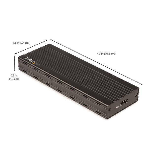 STARTECH USB-C 10Gbps to M.2 NVMe SSD Enclosure - Portable External M.2 NGFF PCIe Aluminum Case - 1GB|s Read|Write - Supports 2230 | 2242 | 2260 | 2280 - TB3 Compatible - Mac & PC (M2E1BMU31C) (M2E1BMU31C)