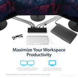STARTECH USB-C Dock - 4K Triple Monitor Laptop Docking Station with Dual DisplayPort & HDMI