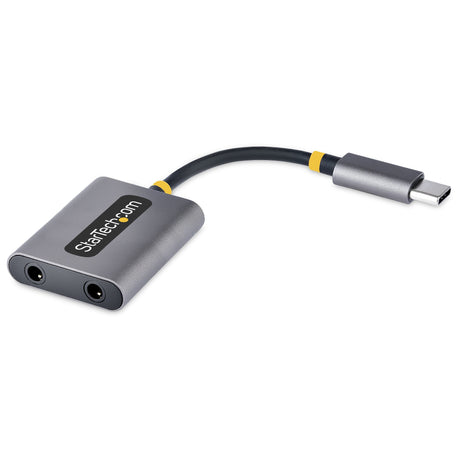 STARTECH USB-C Headphone Splitter | USB Type C Dual Headset Adapter w|Mic Input | USB C to 3.5mm Audio Adapter|Earphone Dongle | USB C to Audio Jack|Aux Output | 24-bit DAC (USBC-AUDIO-SPLITTER) (USBC-AUDIO-SPLITTER)