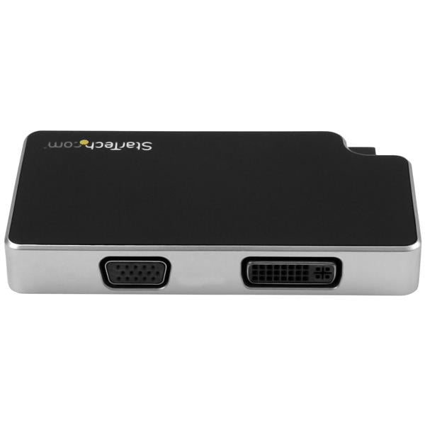 STARTECH USB C Multiport Adapter - UHD 4K - USB C to VGA | DVI - USB C Adapter - USB-C VGA Multiport Adapter (CDPVGDVHDB)