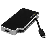 STARTECH USB C Multiport Adapter - UHD 4K - USB C to VGA | DVI - USB C Adapter - USB-C VGA Multiport Adapter (CDPVGDVHDB)
