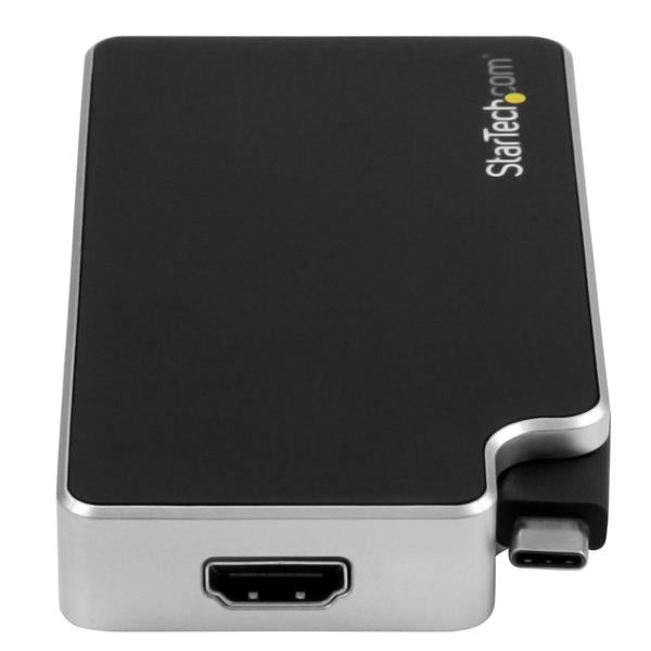 STARTECH USB C Multiport Adapter - UHD 4K - USB C to VGA | DVI - USB C Adapter - USB-C VGA Multiport Adapter (CDPVGDVHDB)