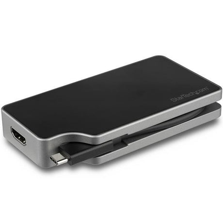 STARTECH USB C Multiport Video Adapter - 4K 60Hz UHD Portable 5-in-1 USB Type C to HDMI 2.0 | Mini DisplayPort | VGA or DVI (1080p) - 95W PD Passthrough - Cable Management - Aluminum (CDPVDHMDPDP) (CDPVDHMDPDP)