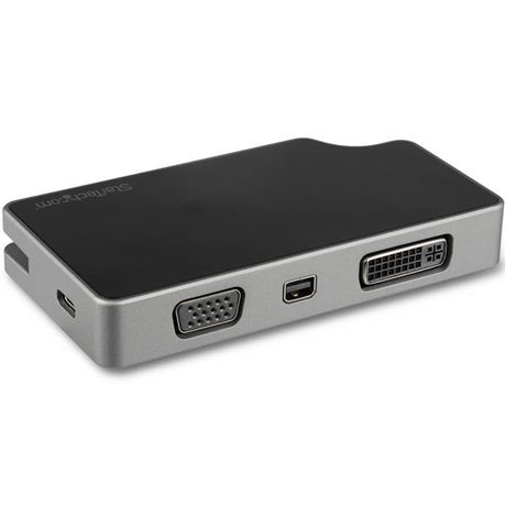 STARTECH USB C Multiport Video Adapter - 4K 60Hz UHD Portable 5-in-1 USB Type C to HDMI 2.0 | Mini DisplayPort | VGA or DVI (1080p) - 95W PD Passthrough - Cable Management - Aluminum (CDPVDHMDPDP) (CDPVDHMDPDP)