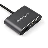 STARTECH USB C Multiport Video Adapter - USB-C to 4K 60Hz DisplayPort 1.2 or 1080p VGA Monitor Adapter - USB Type-C 2-in-1 DP (HBR2 HDR) |VGA Display Converter- Thunderbolt 3 Compatible (CDP2DPVGA) (CDP2DPVGA)
