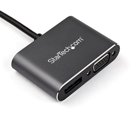 STARTECH USB C Multiport Video Adapter - USB-C to 4K 60Hz DisplayPort 1.2 or 1080p VGA Monitor Adapter - USB Type-C 2-in-1 DP (HBR2 HDR) |VGA Display Converter- Thunderbolt 3 Compatible (CDP2DPVGA) (CDP2DPVGA)