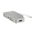 STARTECH USB C Multiport Video Adapter with HDMI | VGA | Mini DisplayPort or DVI - USB Type C Monitor Adapter to HDMI 1.4 or mDP 1.2 (4K) - VGA or DVI (1080p) - Silver Aluminum (CDPVGDVHDMDP) (CDPVGDVHDMDP)