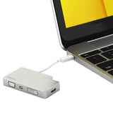 STARTECH USB C Multiport Video Adapter with HDMI | VGA | Mini DisplayPort or DVI - USB Type C Monitor Adapter to HDMI 1.4 or mDP 1.2 (4K) - VGA or DVI (1080p) - Silver Aluminum (CDPVGDVHDMDP) (CDPVGDVHDMDP)
