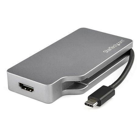 STARTECH USB C Multiport Video Adapter with HDMI | VGA | Mini DisplayPort or DVI - USB Type C Monitor Adapter to HDMI 1.4 or mDP 1.2 (4K) - VGA or DVI (1080p) - Space Gray Aluminum (CDPVDHDMDPSG) (CDPVDHDMDPSG)