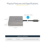 STARTECH USB C to 4 HDMI Adapter - External Video & Graphics Card - USB Type-C to Quad HDMI Display Adapter Dongle - 1080p 60Hz - Multi Monitor Video Converter | Windows Only (USBC2HD4) (USBC2HD4)