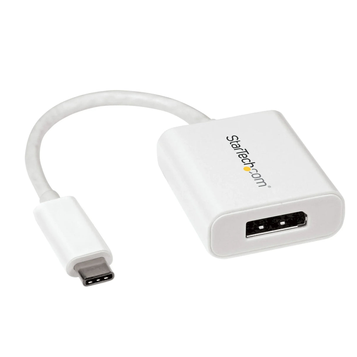 STARTECH USB C to DisplayPort Adapter - 4K 60Hz|8K 30Hz - USB Type-C to DP 1.4 HBR2 Adapter Dongle - Compact USB-C (DP Alt Mode)Monitor Video Converter - Thunderbolt 3 Compatible - White(CDP2DPW) (CDP2DPW)