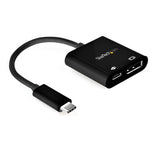 STARTECH USB C to DisplayPort Adapter with Power Delivery - 8K 60Hz |4K 120Hz USB Type C to DP 1.4 Video Converter w| 60W PD Pass-Through Charging - HBR3 - Thunderbolt 3 Compatible (CDP2DP14UCPB) (CDP2DP14UCPB)