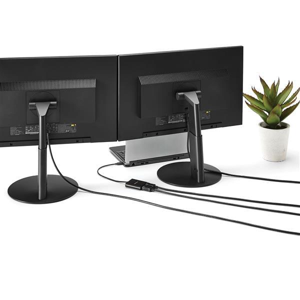 STARTECH USB-C to Dual DisplayPort 1.2 Adapter | USB Type-C Multi-Monitor MST Hub | Dual 4K 30Hz|1080p 60Hz DP Laptop Display Extender | Splitter | Extra-Long Built-In Cable | Windows (MSTCDP122DP) (MSTCDP122DP)