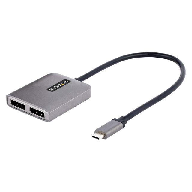 STARTECH USB-C to Dual Displayport 1.4 Adapter | USB Type-C Muliti-Monitor MST Hub | Dual 5K 60Hz DP Laptop Display Extender | Splitter | HDR | Extra-Long Built-In Cable | Windows Only (MST14CD122DP) (MST14CD122DP)