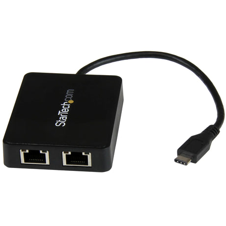STARTECH USB-C to Dual Gigabit Ethernet Adapter with USB 3.0 (Type-A) Port - USB Type-C Gigabit Network Adapter (US1GC301AU2R)