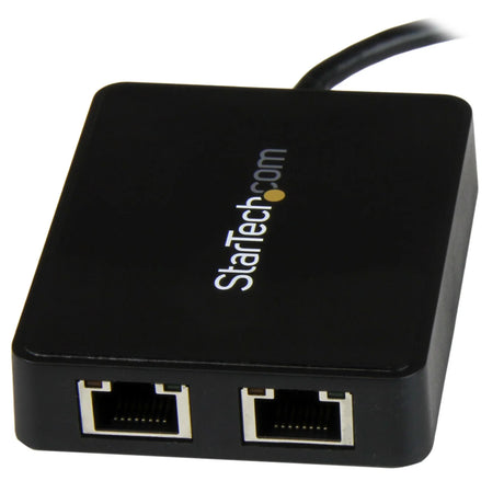 STARTECH USB-C to Dual Gigabit Ethernet Adapter with USB 3.0 (Type-A) Port - USB Type-C Gigabit Network Adapter (US1GC301AU2R)