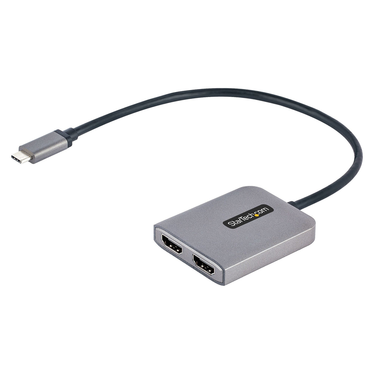 STARTECH USB-C to Dual HDMI MST HUB - Dual HDMI 4K 60Hz - USB Type C Multi Monitor Adapter for Laptop w| 1ft|30cm cable - DP 1.4 Multi-Stream Transport Hub - USB-C to HDMI Splitter (MST14CD122HD) (MST14CD122HD)