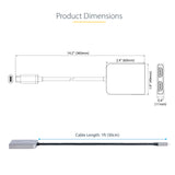 STARTECH USB-C to Dual HDMI MST HUB - Dual HDMI 4K 60Hz - USB Type C Multi Monitor Adapter for Laptop w| 1ft|30cm cable - DP 1.4 Multi-Stream Transport Hub - USB-C to HDMI Splitter (MST14CD122HD) (MST14CD122HD)