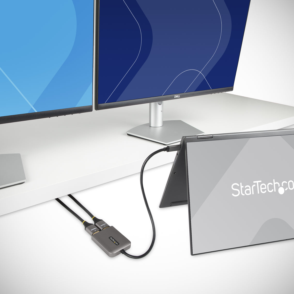STARTECH USB-C to Dual HDMI MST HUB - Dual HDMI 4K 60Hz - USB Type C Multi Monitor Adapter for Laptop w| 1ft|30cm cable - DP 1.4 Multi-Stream Transport Hub - USB-C to HDMI Splitter (MST14CD122HD) (MST14CD122HD)