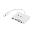STARTECH USB C to DVI Adapter with Power Delivery - 1080p USB Type-C to DVI-D Single Link Video Display Converter w| Charging - 60W PD Pass-Through - Thunderbolt 3 Compatible - White (CDP2DVIUCPW) (CDP2DVIUCPW)