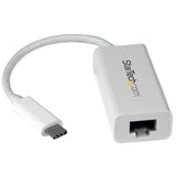 STARTECH USB C to Gigabit Ethernet Adapter - White - USB 3.1 to RJ45 LAN Network Adapter - USB Type C to Ethernet (US1GC30W) (US1GC30W)
