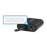 STARTECH USB-C to HDMI Adapter - With Stay Awake - Presentation Mode - USB C Adapter - USB-C to VGA Projector Adapter (CDP2VGASA)