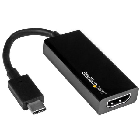 STARTECH USB-C to HDMI Video Adapter Converter - 4K 30Hz - Thunderbolt 3 Compatible - USB 3.1 Type-C to HDMI Monitor Travel Dongle Black (CDP2HD) (CDP2HD)